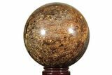 Golden Amphibolite Sphere - Western Australia #208013-3